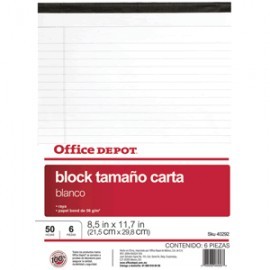 BLOCK TAMANO CARTA 8.5X11.7 BLANCO OFFICE...
