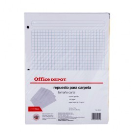 HOJAS P/CARPETA CARTA OFFICE DEPOT 100H...