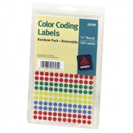 ETIQUETAS CIRCULARES AVERY VARIOS COLORES...