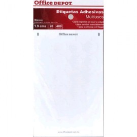 ETIQUETAS CIRCULARES OFFICE DEPOT BLANCAS