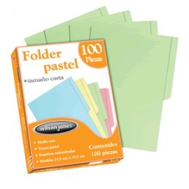 FOLDER CARTA WILSON JONES VERDE CON 100...