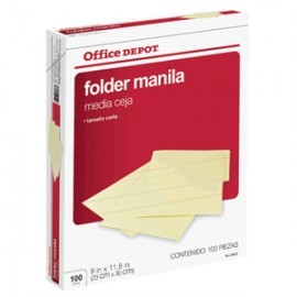 FOLDER CARTA COFFICE DEPOT MANILA CON 100...