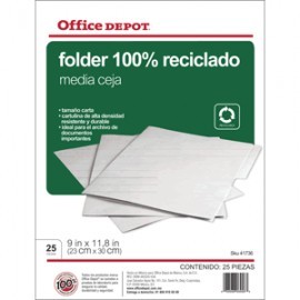 FOLDER CARTA OFFICE DEPOT RECICLADO CON 25...
