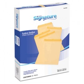 SOBRE DE PAPEL OFICIO SIGNATURE ENGOMADO...