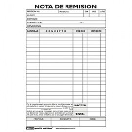NOTA DE REMISION GRAFIX 1/2 CARTA 3...